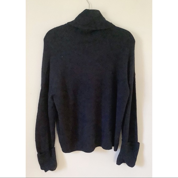 Chelsea28 Black Cowl Neck Turtleneck Oversized Sweater Women Medium NEW TAGS $69 - Picture 3 of 5